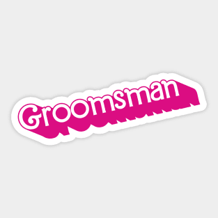 Groomsman Barbie logo Sticker